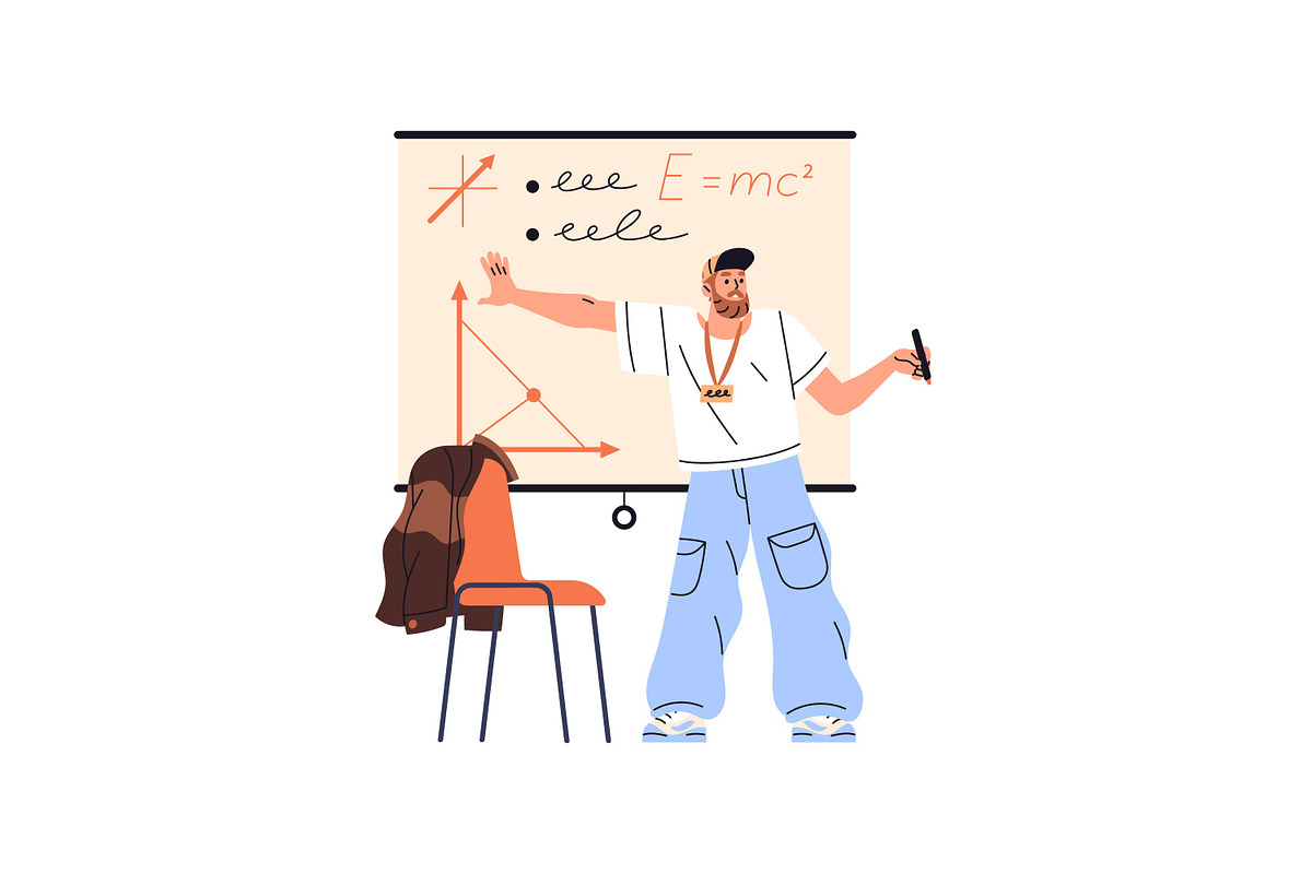 School teachers in classrooms set, an Education Illustration by PaperTrident (Photo 18 of 23)
