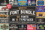 Vozzy Font Bundle | 16 typefaces, a Script Font by VozzyStock (Thumbnail 1 of 17)