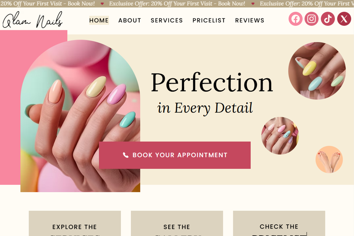 Nail Studio - Website Studio Website preview 3