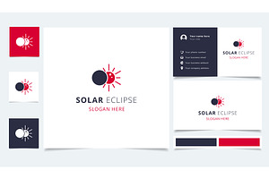 Solar Eclipse Logo Design With