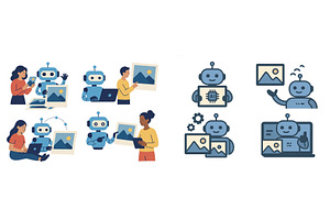Collaboration between humans and, a Technology Illustration by ZinetroN