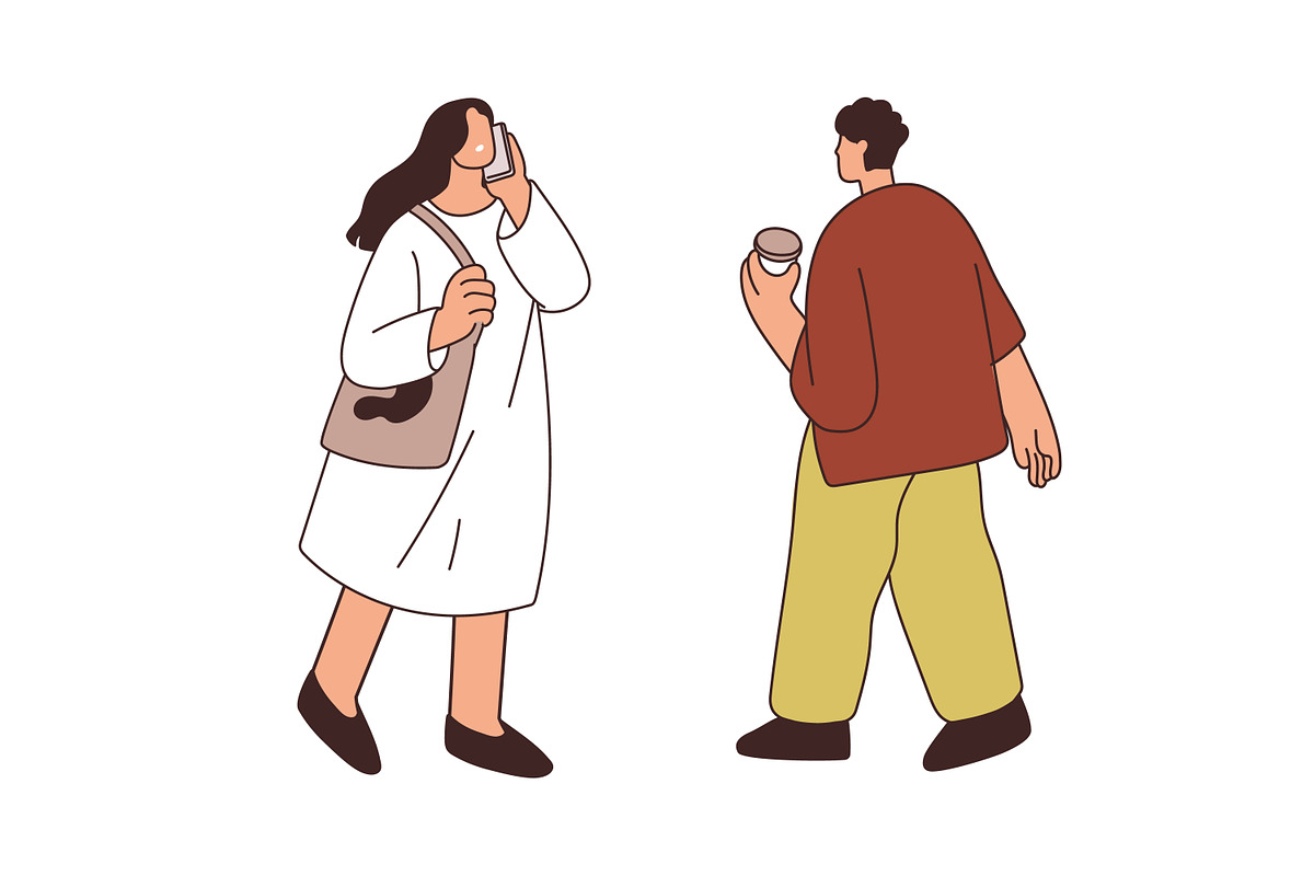 People walking on street set, a Person Illustration by Good Studio (Photo 4 of 10)