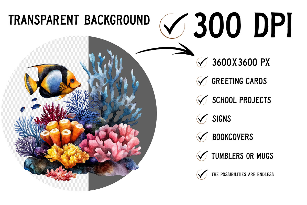 Watercolor Ocean Animals Clipart, an Illustration by Craft Nest (Photo 2 of 11)