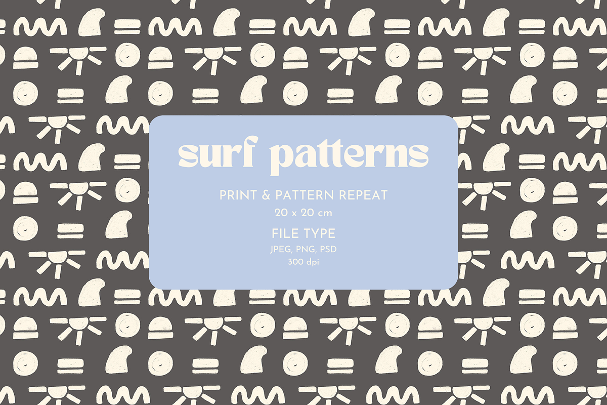 Boys Surf Print Pattern Collection, a Decorative Illustration by Coco & Cub Studio (Photo 5 of 11)