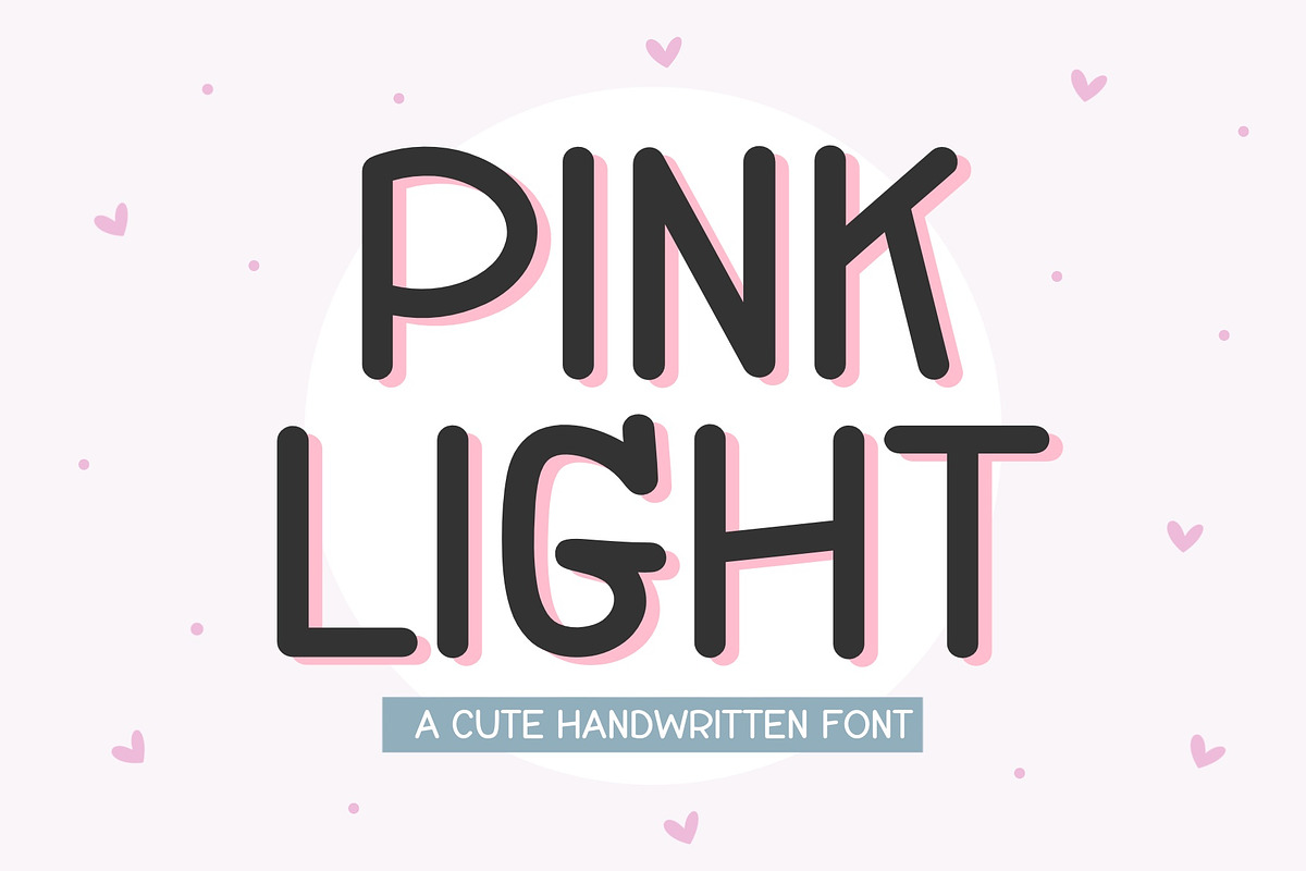 Pink Light Font, a Handwritten Font by MyFontsShop (Photo 1 of 6)