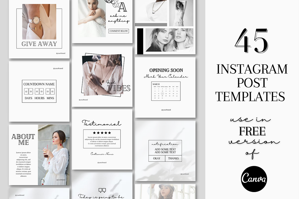 Lux Light Minimal Instagram Template, a Social Media Template by Faytemplates (Photo 2 of 10)