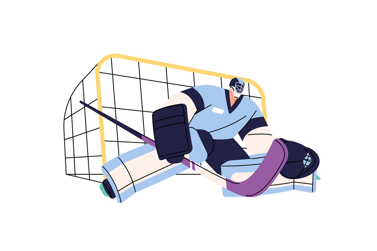 Ice hockey goalkeepers set, a Sport Illustration by PaperTrident (Photo 10 of 10)