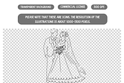 Handdrawn Wedding Icons, an Illustration by TatiMockup (Thumbnail 4 of 4)