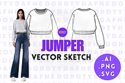 Cropped Crewneck Jumper, an Apparel Mockup by Doroty Dafne Designs (Thumbnail 1 of 7)