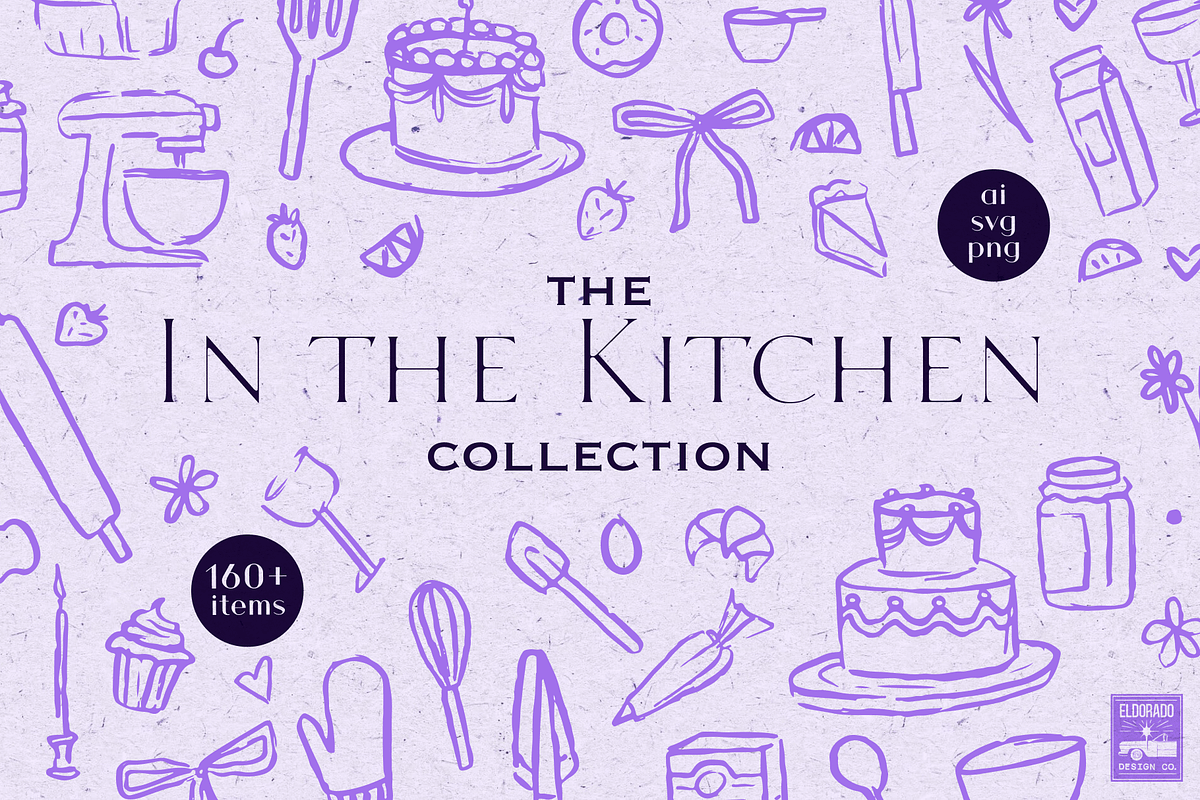 Baking Illustration Sketches Kitchen, a Food Illustration by Eldorado Design Co. (Photo 1 of 6)