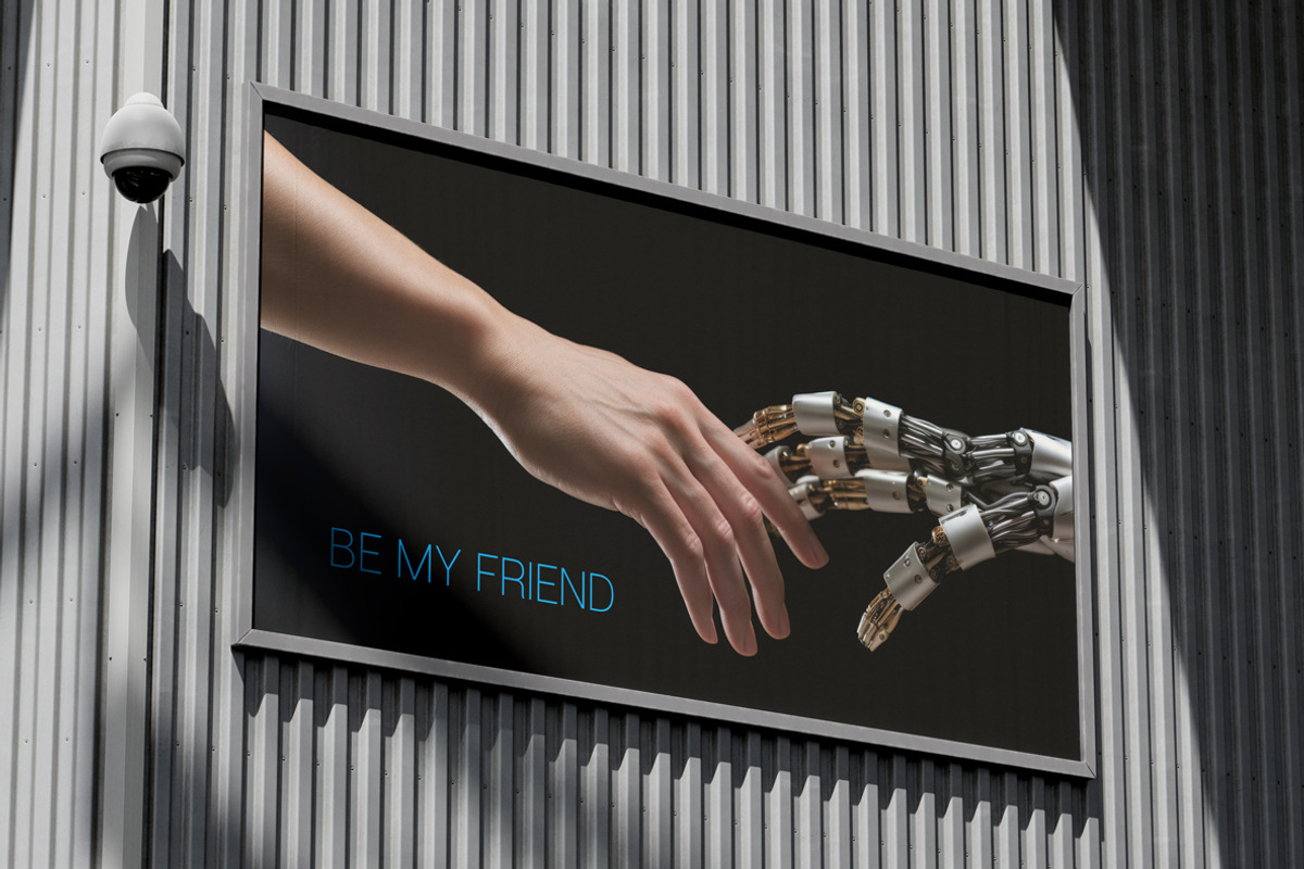 Robot and human handshake. 25 images, a Technology Illustration by Handmadefont (Photo 9 of 10)