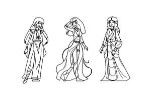 girl fantasy woman vector, a Person Illustration by pikepicture