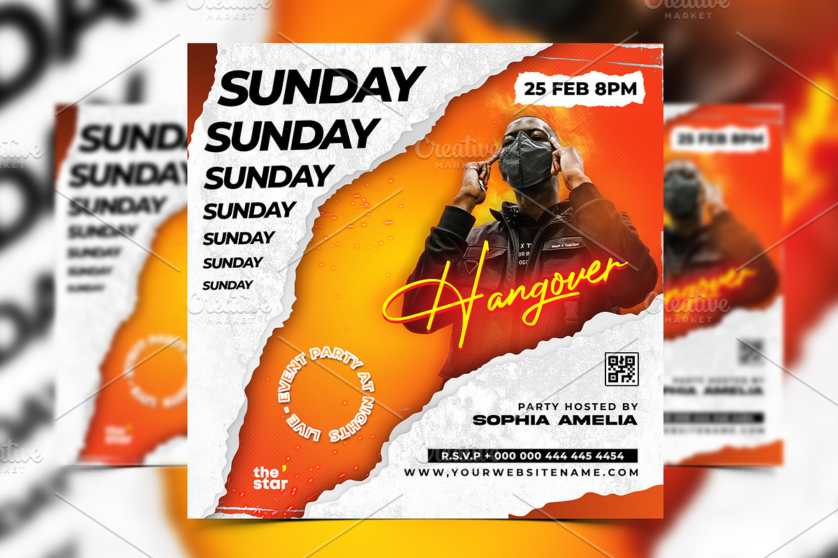 70 Night Club Party Flyer Bundle, a Flyer Template by StarPixles11 (Photo 13 of 16)