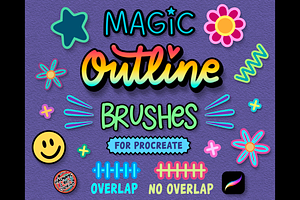 Procreate Magic Outline Brush Set
