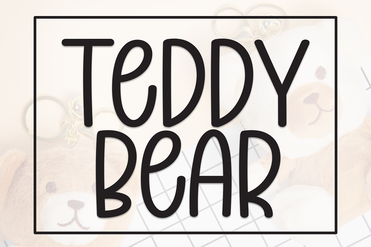 Teddy Bear | Script Font, a Script Font by Scratchones (Photo 1 of 8)