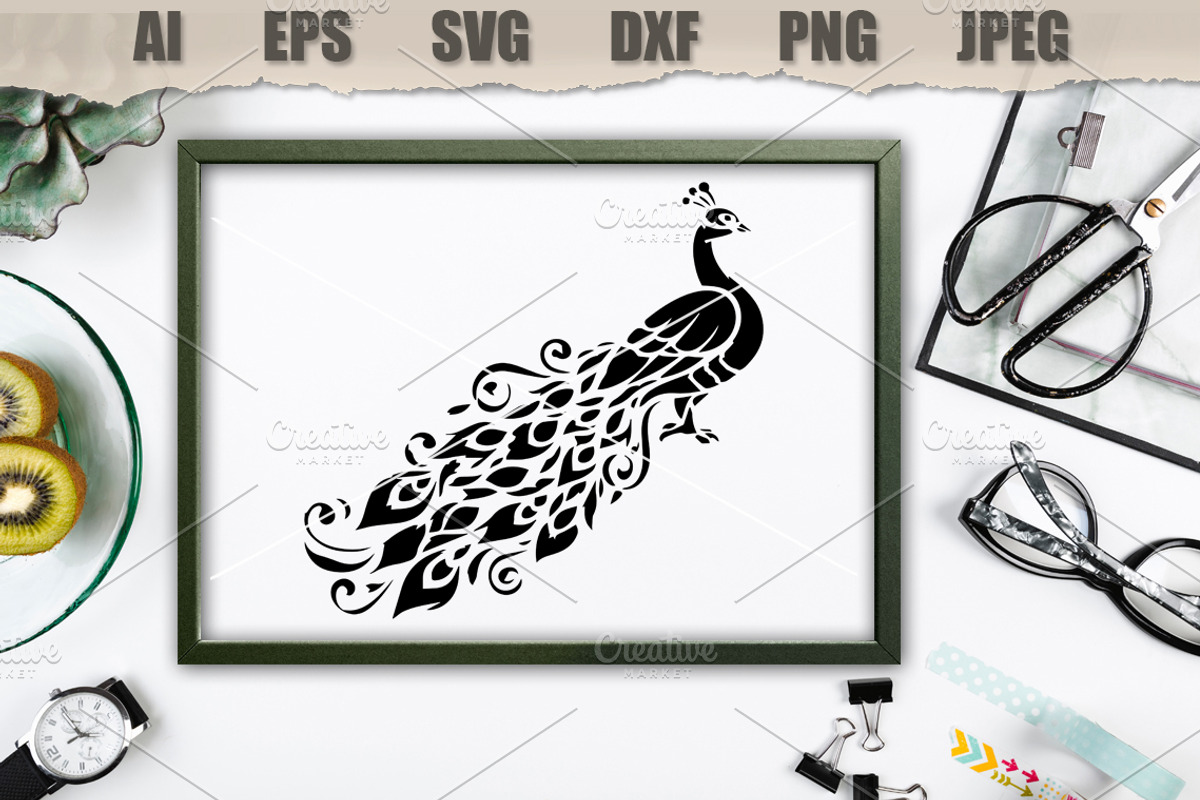 Stencil Peacock, a Decorative Illustration by MARYCRAFTIRIA (Photo 3 of 3)