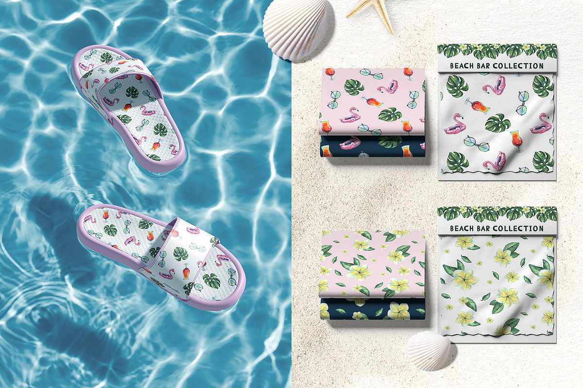 Beach Bar Watercolor Collection, a Pattern Graphic by NATASHA CHU (Photo 9 of 10)