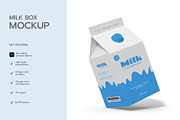 Floating Milk Box Packaging Mockup, a Product Mockup by graphypix (Thumbnail 2 of 4)