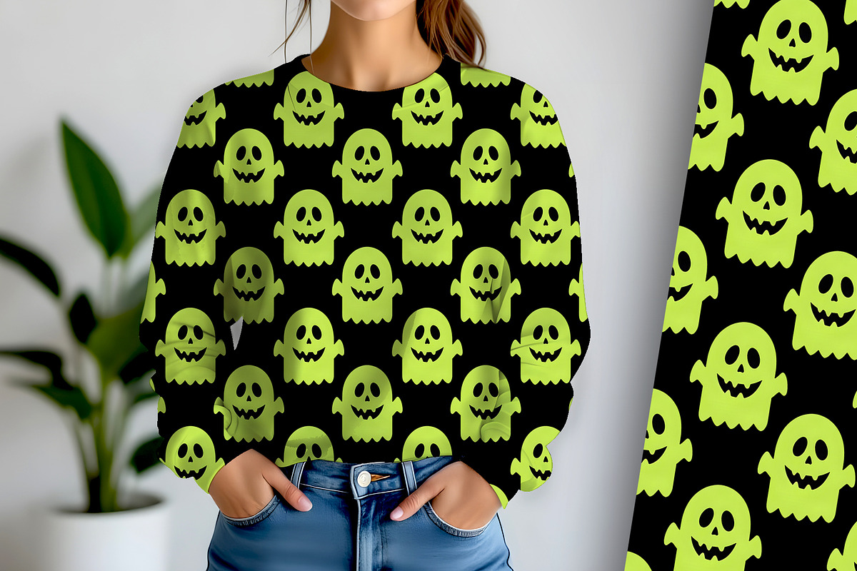 Halloween Cute Green Monsters, a Pattern Graphic by Sharon Schwalbe (Photo 1 of 6)
