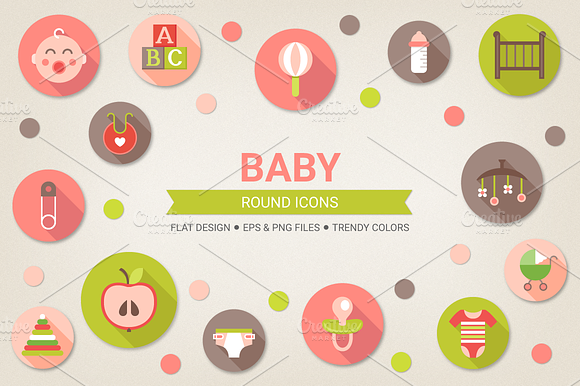 Round Baby Icons
