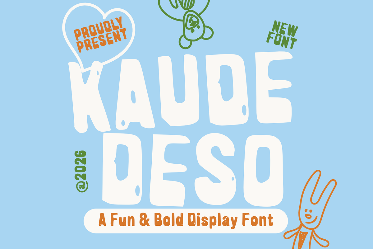 Kaude Deso Rustic Display Font, a Handwritten Font by mesuka (Photo 1 of 6)