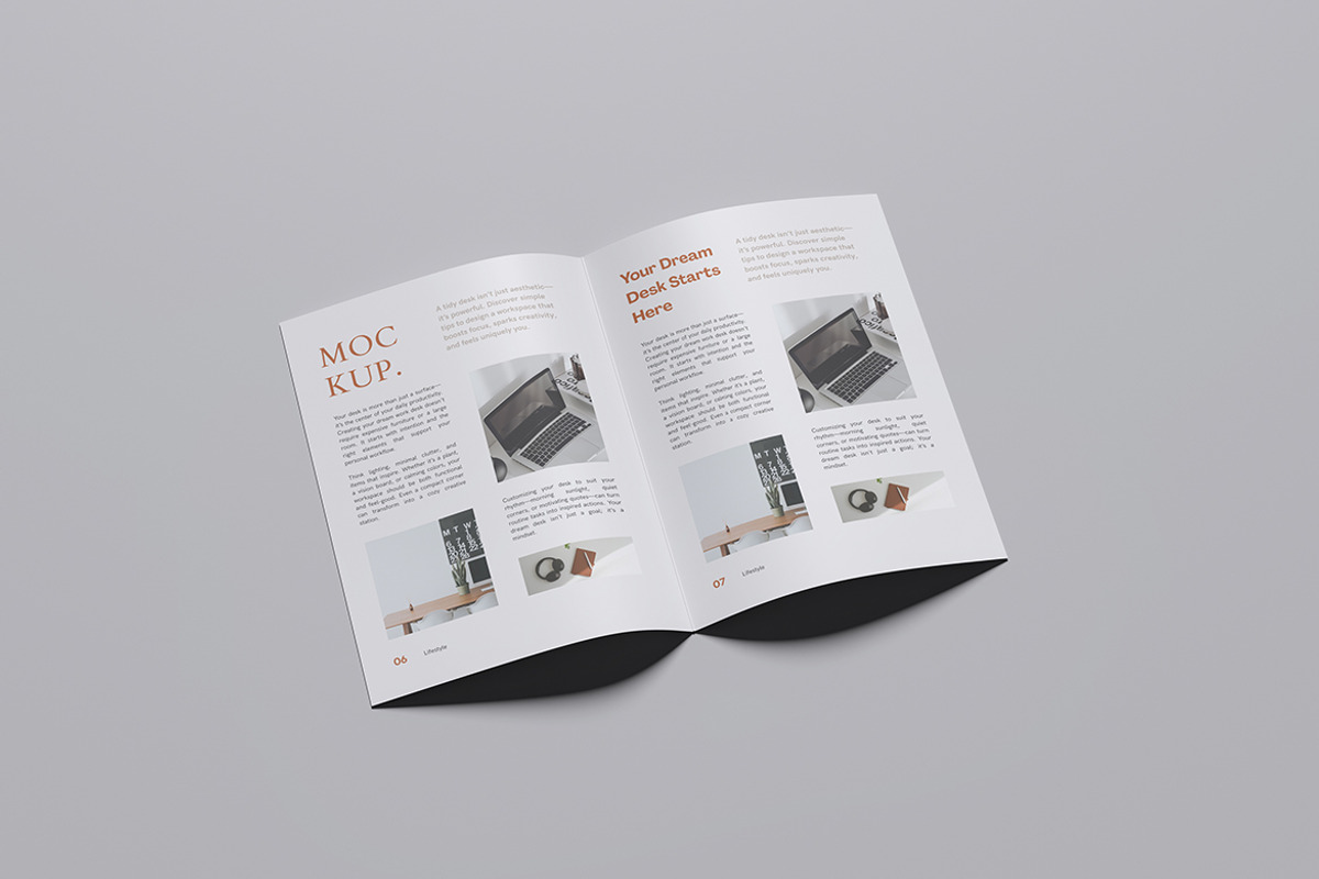 Bifold A4 Mockup, a Flyer Template by graphicstory (Photo 2 of 3)
