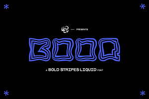 BOOQ Bold liquid Typeface