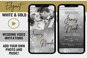 White Gold Video Wedding Invitation, an Invitation Template by LushBury (Thumbnail 1 of 3)
