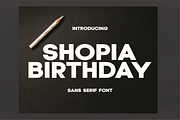Shopia Birthday, a Script Font by FreshTypeINK (Thumbnail 1 of 7)