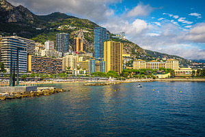 Monte Carlo cityscape with beaches, an Architecture Photo by Alpine Dreams