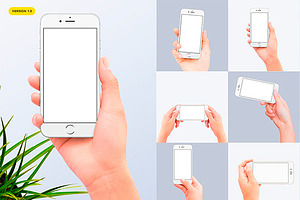 Hands holding iPhone 7 Mockups (New)