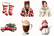 Cozy Winter Candy Cane Clipart, an Illustration by OK Design (Thumbnail 5 of 5)