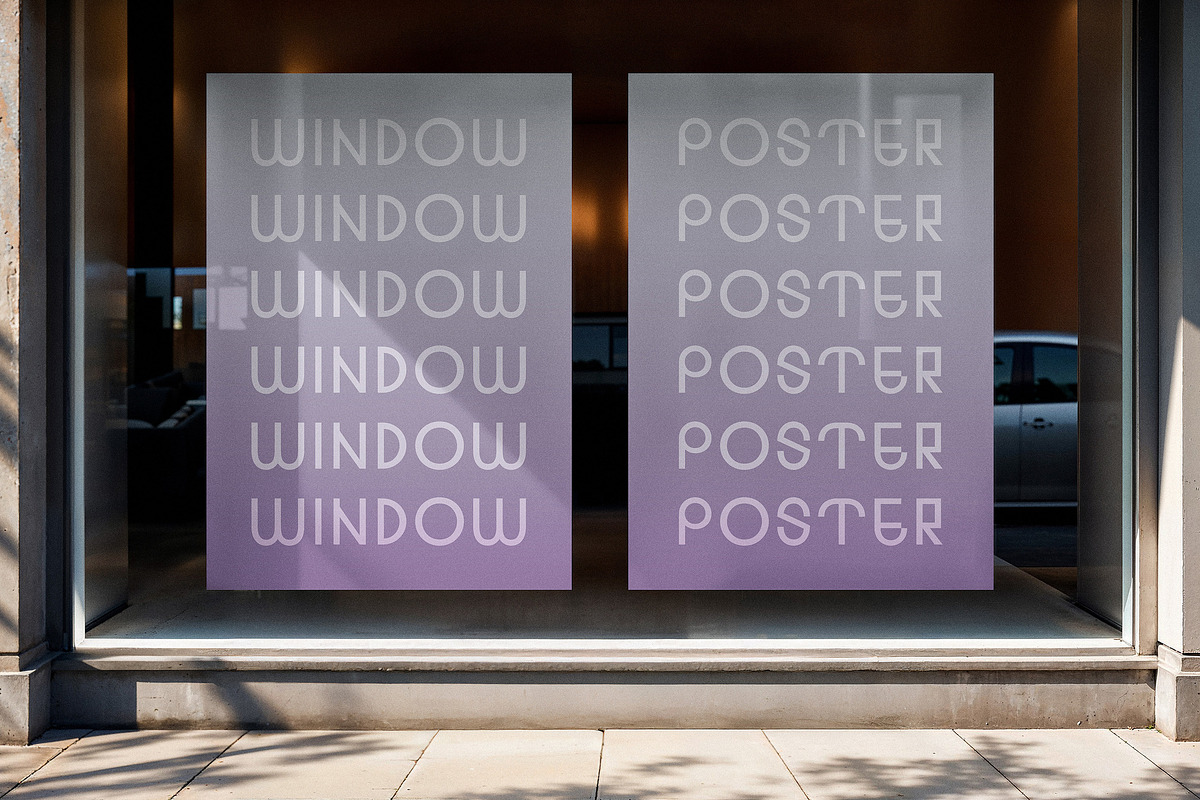 A4 Shop Window Posters Mockup, an Advertising Mockup by Design Squad (Photo 2 of 4)