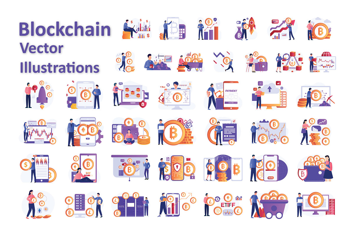 Blockchain Vector Illustration Pack, a Finance Illustration by Vector Portal (Photo 1 of 6)