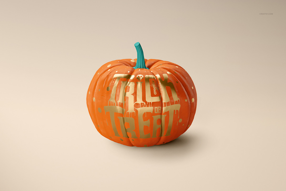 Halloween Pumpkin Mockup Set, a Household Mockup by creatsy2 (Photo 9 of 11)