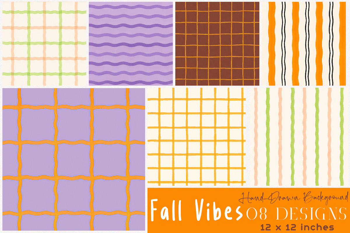 Fall Vibes Hand-Drawn Background PNG, an Illustration by SinaCreation (Photo 1 of 4)