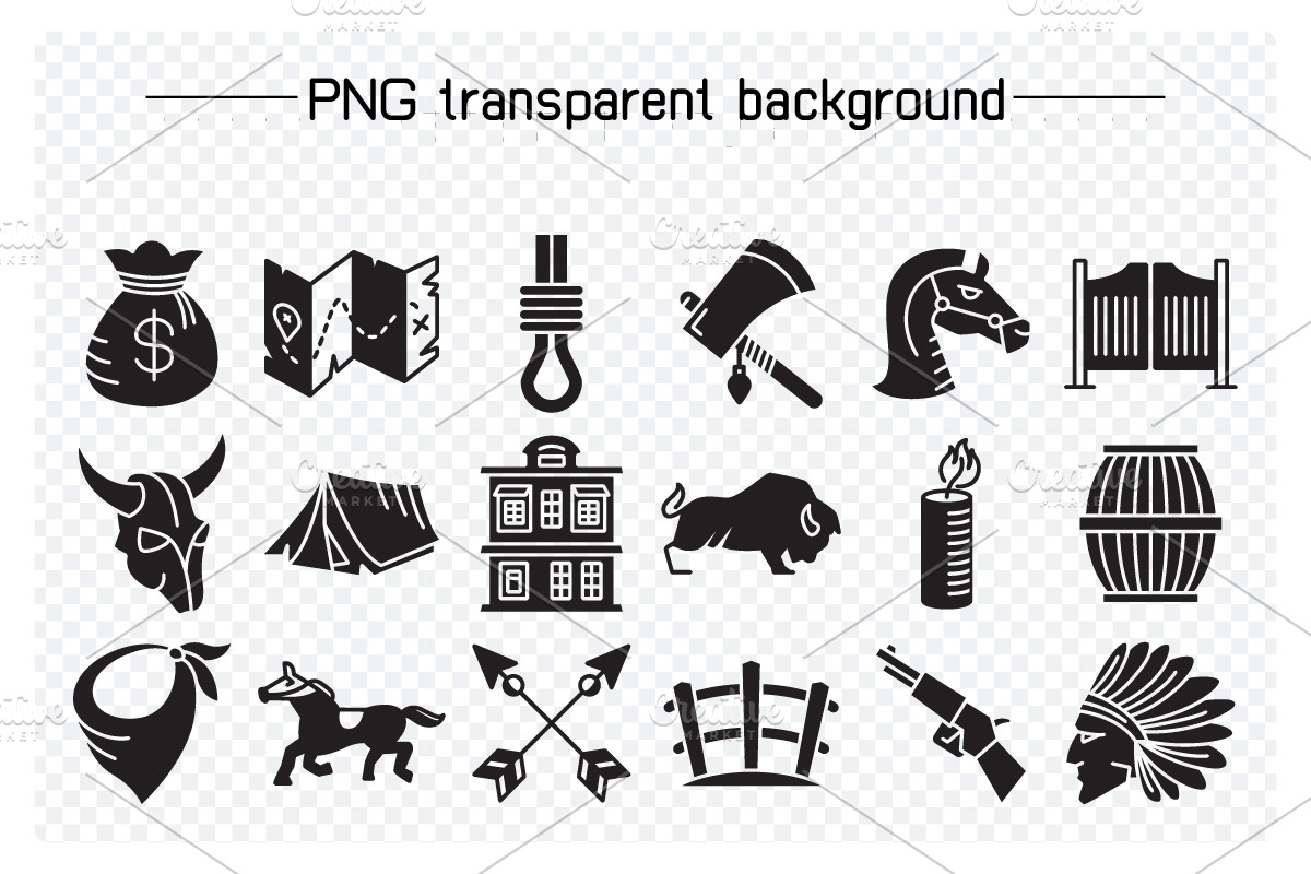 Cowboy and Wild West Icons, a Solid Icon by Designfour (Photo 3 of 7)