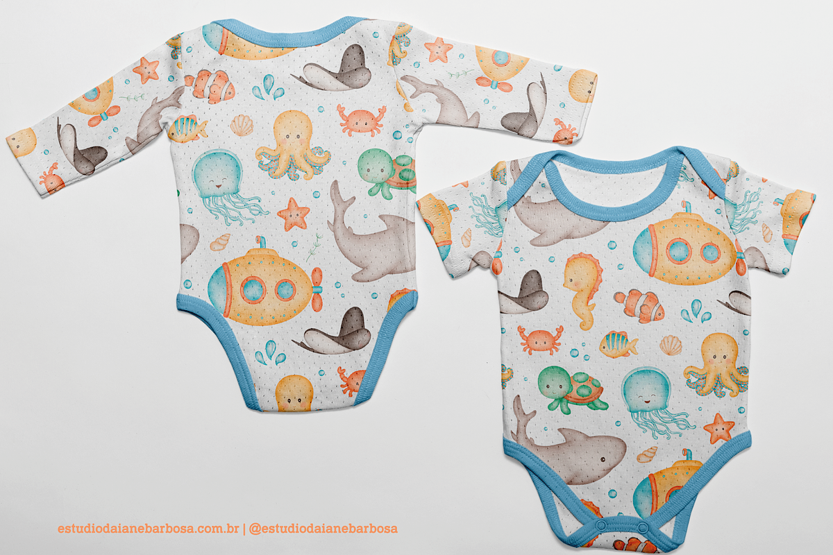 Under the Sea - Cliparts Set, an Illustration by Estudio Daiane Barbosa (Photo 10 of 10)