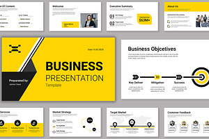 Modern Business Presentation Layout, a Presentation Template by Mighty-Slide