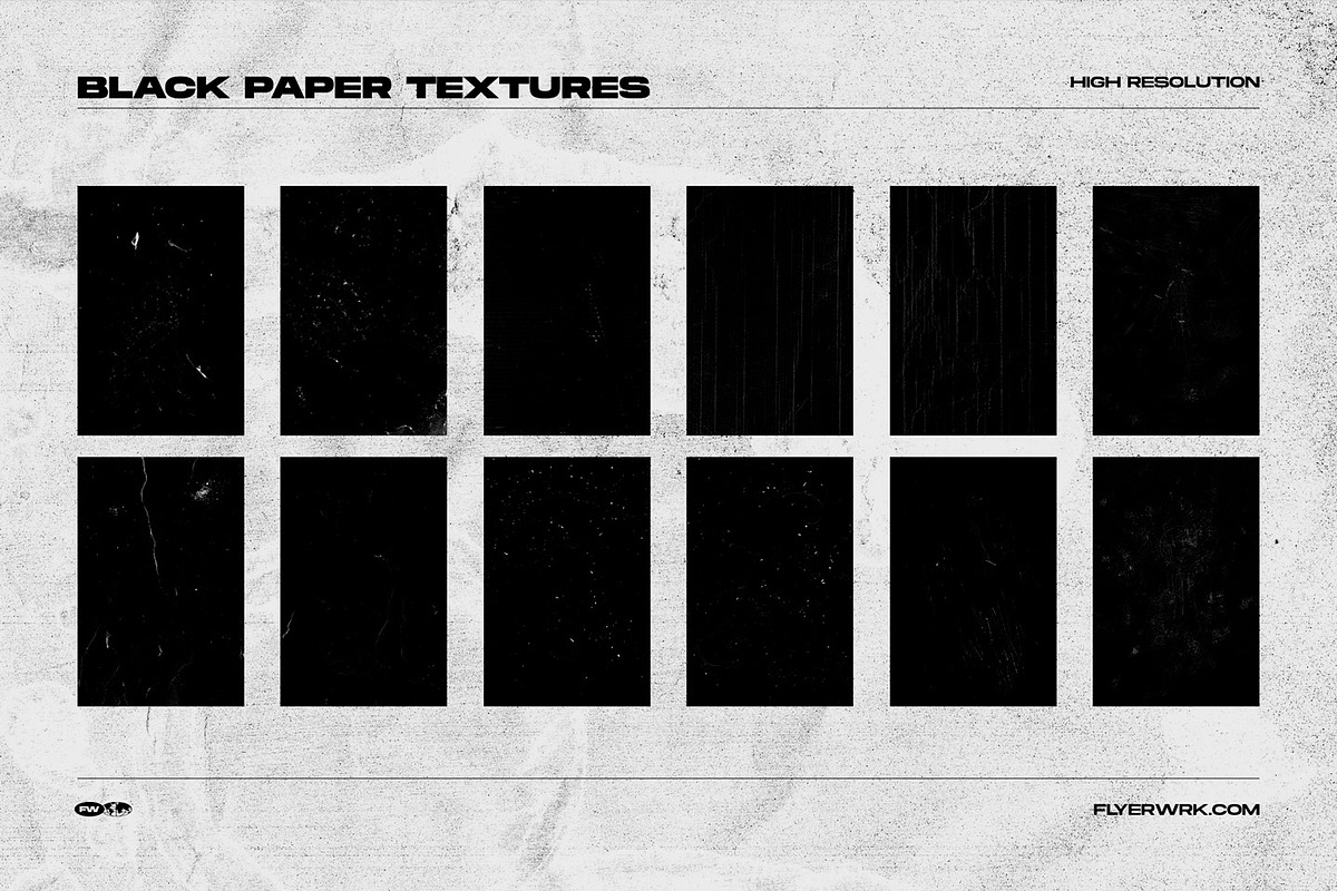 Schwrz - 100 Dirty Paper Textures, a Texture Graphic by FLYERWRK (Photo 13 of 16)