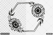 Sunflower Frame SVG PNG Bundle, an Illustration by Actual Pixel (Thumbnail 16 of 23)