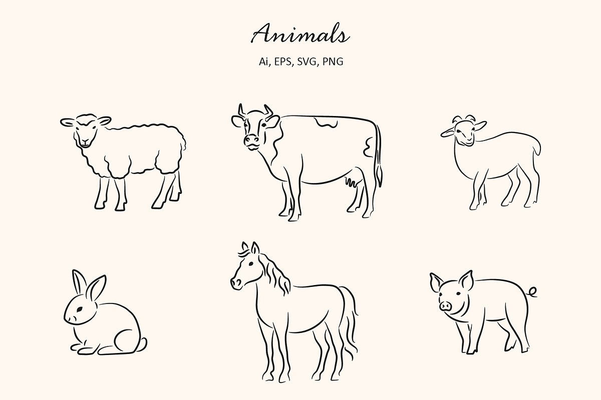Farmers market illustration set, an Object Illustration by NatalieArtShop (Photo 10 of 16)
