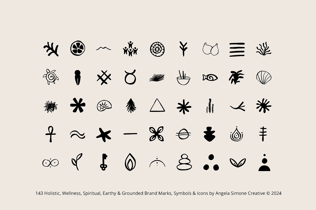 Holistic Wellness Spiritual Icons, a Solid Icon by angela simone creative (Photo 7 of 11)