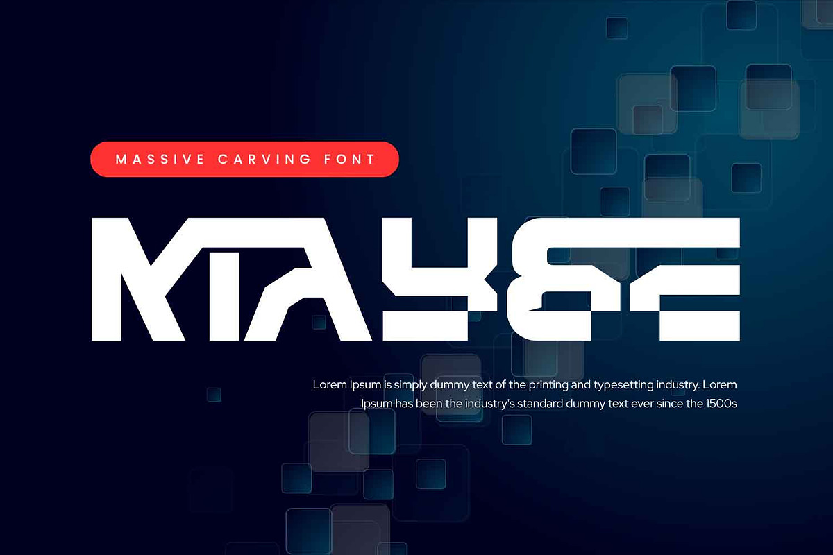 Massive Carving - Futuristic Font, a Sans Serif Font by 177Studio (Photo 5 of 7)