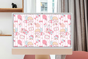 Valentine Cupid Seamless Pattern, a Seasonal Illustration by TitaLivingArt (Thumbnail 7 of 8)