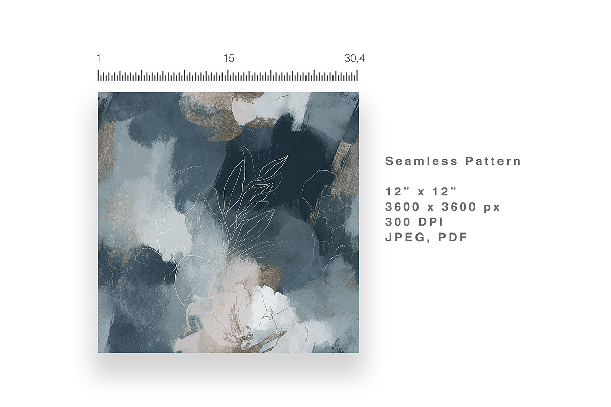 6 Seamless Pattern: Abstract Blue, a Pattern Graphic by StudioCitra (Photo 7 of 10)