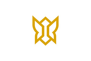 butterfly link network connect logo, a Branding & Logo Template by Rasagama Studio