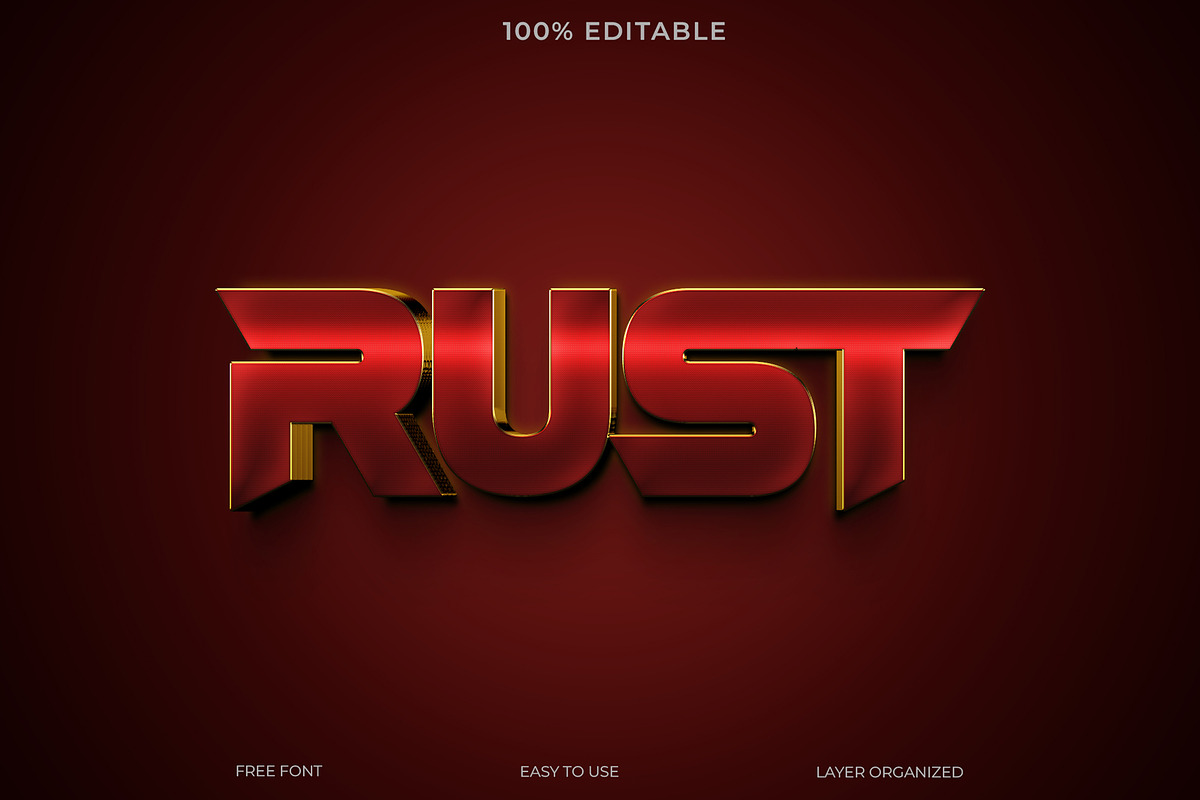 Rust PSD Text Style Effect, a Layer Style Add-On by Imamul001