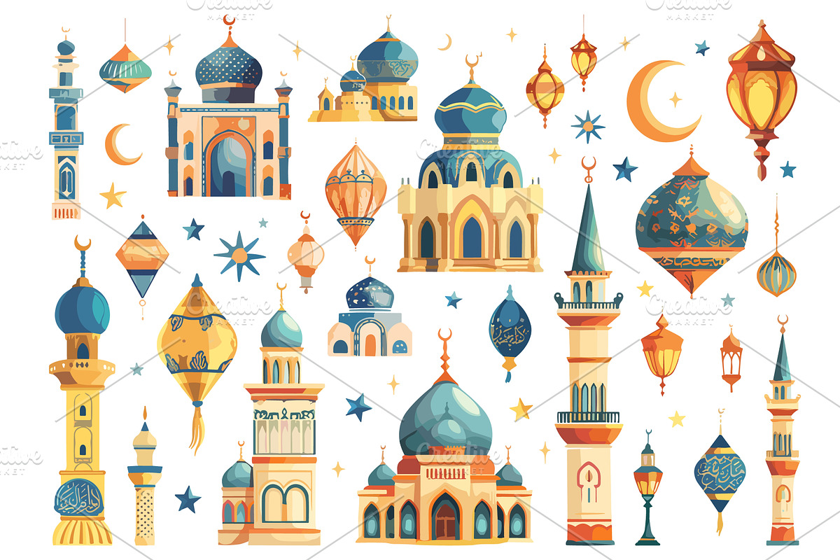 Ramadan Kareem and Eid Mubarak, an Illustration by Valerie Bodnar