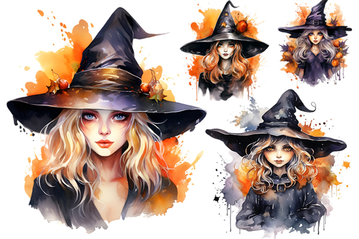 Halloween Witch Sublimation Bundle, a Seasonal Illustration by Creative Arslan (Photo 4 of 11)